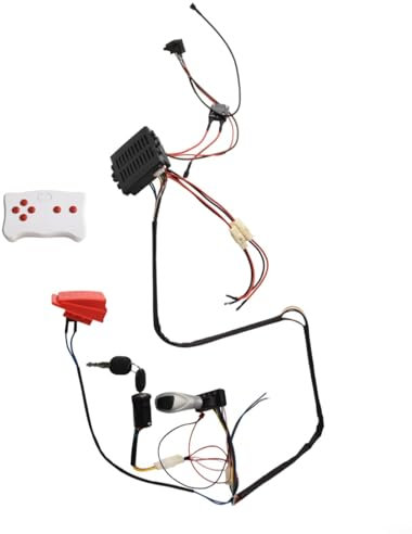Kit di modifica auto elettrica per bambini con cablaggio completo e telecomando (RX23 12V C)
