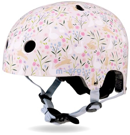 Micro Scooters | Bike/Scooter Printed Deluxe Children's Helmet | Cycling Accessories | Adjustable Headwear | Boys & Girls | 48-54cm | Flora & Fauna