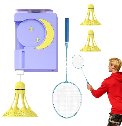Badminton Rebound Trainer - mit elastischer Schnur Solo Trainingswerkzeug - Rebound Adhesive Remote Badminton Übungsgeräte | für Zuhause, Wohnzimmer, Damen, Herren, Kind, Jugendliche, Sportler