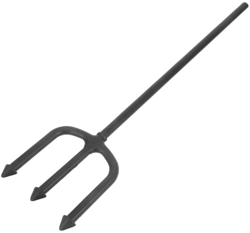 WATIIFUFU Halloween Devil Pitch Fork 3-prong Black Plastic Prop for Devil Costume Accessories and Halloween Decoration, Lightweight Demon Cosplay Fork for Party and Stage Performances