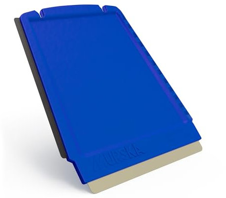 Eiskratzer Auto Messing Trapez - schnell, mühelos & schonend - 4 in 1 Murska Scheibenkratzer Auto - klein & praktisch - effizient, sicher Schneekratzer Auto - Premium HIPS & Messingklinge - A052