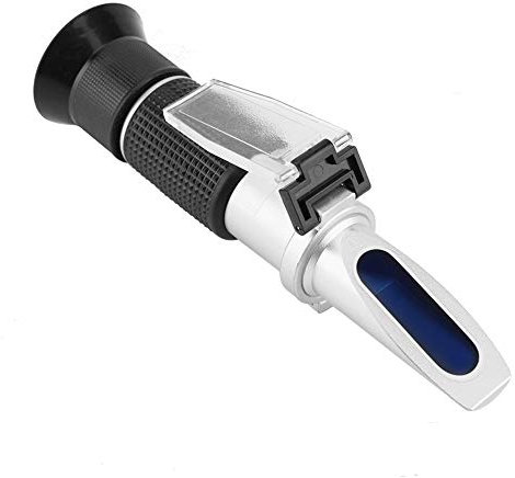 Fdit 3-in-1 Weinalkohol Refraktometer Digitale tragbare Handmessgerät Messgerät DREI Skalen 0-25% Vol