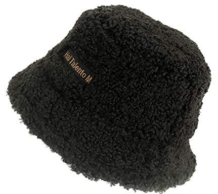 Vobozeany Vobony Wintermütze Damen Weiche Warmer Fischerhut Vintage Fellmütze Freizeithut Klassisch Fedorahüte Bowler Hut (schwarz)