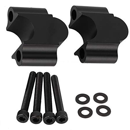Motorcycle Handbar Riser, 7/8''(22mm) Universal Aluminum Alloy Handbar Riser Motorcycle Handbar Rising Clamp (Black)