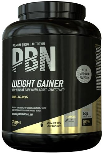 PBN - Premium Body Nutrition Weight Gainer 3kg Vanilla, New Improved Flavour