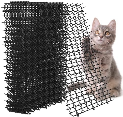 Hmyomina 40 x 20 cm Scat-matta för katter, 16-pack katt-scat-matta med spikar - kattavskräckande utomhus och inomhus, kattspikar matta