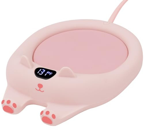 PUSEE Mug Warmer,Coffee Warmer for Desk Candle Warmer Auto Shut Off,Coffee Cup Warmer with 3 Temp Settings,Electric Beverage Warmer Plate for Coffee,Tea,Water Milk and Cocoa(Not Include Cup)