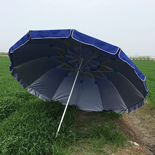 XFAK Parasol 240cm Parasol De Plage Grande pour Exterieur Parasol Jardin Parasol De Terrasse Portable Polyester Haute Densité Anti-UV，Rouge/Bleu (Color : Blue)