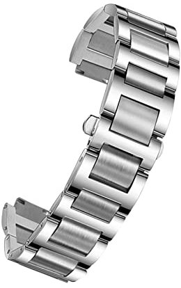 AEMALL Edelstahl-Uhrenarmband für Cartier Ballon Bleu Serie 20 * 12 mm 18 * 11 mm 14 * 8 mm W6920046 Armbänder Damen Herren Armband (Farbe: Silber, Größe: 18-11 mm)