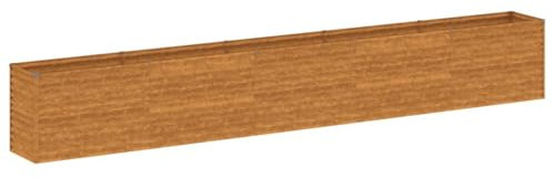 vidaXL Fioriera Rialzata da Giardino 482x50x69 cm in Acciaio Corten, fioriera, fioriera da Esterno, Vaso per Verdure, fioriera da Giardino