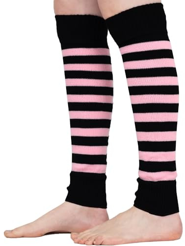 Mysocks - Calentadores de piernas extra suaves, elegantes y de fantasía para invierno, estilo fiesta de los 80, diseño de neón, largos, para mujeres, niñas y damas, talla única