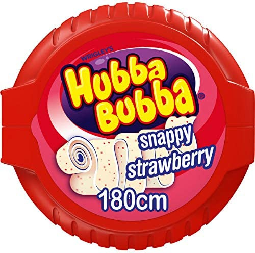 Paquete de 12 cintas de fresa Hubba Bubba - Paquete delicioso y sabroso
