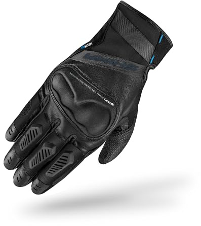 SHIMA HERO GLV Motorrad Handschuhe Herren Leder Kurze Winter Motorradhandschuhe Wasserdicht Schutz Touchscreen Stadt Lederhandschuhe Motorcycle Verstärkt Leicht (Herren, Wasserdicht Schwarz, M)
