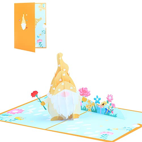 FOLODA 3D für Pop Up Karten Muttertag Wichtel Grußkarten für Mama Postkarte mit Enve