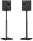 ELIVED Adjustable Height Speaker Stands for Satellites Up to 10KG, Extend 720mm to 950mm, Universal Bookshelf Floor Speaker Stand with 2 Types of Foot Pads, Cable Management,1 Pair, Black EV5022-L