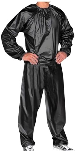 WAZHAKU Sweat Suit Men Women Sauna Suit for Weight Loss Yoga Sports One-Piece Overalls Sweat Suit Sauna Suit Athletics Sauna Suit Fitness Sauna Suit for the Full Body Tracksuit Made of PVC