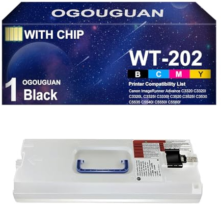 OGOUGUAN WT-202 WT202 Ersatz für Abfalltonerbox für Canon ImageRunner Advance C3020 C3320, kompatibel mit C3330 C3325 C3350 C3520 C5535 C5540 C5550 C5560 (1 Schwarz)