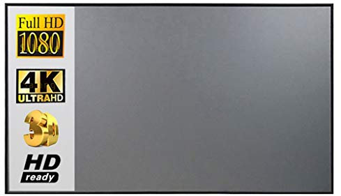 Pantalla de proyector Pantalla de proyector 16:10,100 120 Pulgadas Pantalla de proyección de Tela Reflectante para proyector de Video LED DLP YG300 (100 Pulgadas)