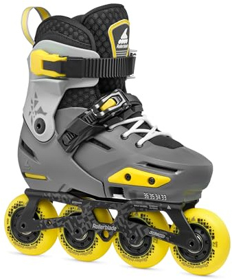 Rollerblade APEX, Pattini in linea Bambino, carbone/giallo, EU: 37-40 (UK 4.5-6.5 / US: 5.5-7.5)