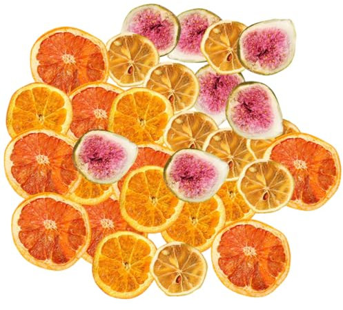 Cabilock Wreath Décoration Tranches De Fruits Séchés Citron Orange Figue pour Gâteaux Et Fêtes