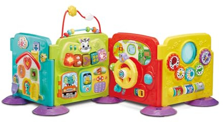 VTech - Super Centre d'Activités Modulable - Jouet Interactif 4 en 1, Motricité Bébé - Cube d'Activité Évolutif avec Trieur de Formes et Jeux d'Éveil - Cadeau Bébé Dès 6 Mois - Contenu en Français
