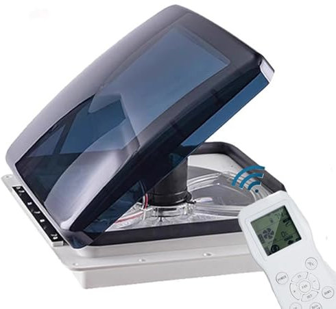 Cplsntaeam Ventilatore da Tetto per Camper 40x40 cm, Ventilatore da Tetto per Camper con 10 velocità, Ventilazione d'Aria per Camper Ventilatore da Tetto Ventilatore da Tetto Reversibile, Lucernario