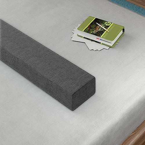 Custom Bed Bridge Gap Filler, Matratzenverlängerung für Einzel-/Queen-Size-Betten, Sofa-Verbindungsstück, Kopfteilkissen und Armlehnenstützpolster, Dunkelgrau, 220 x 3 x 18 cm