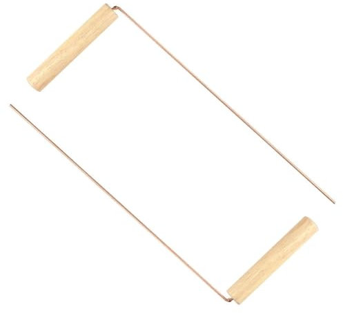 Cherrynight XLJP Lot de 2 Baguettes de sourcier en cuivre Pur, détecteur de métaux for la Recherche de trésors Aquatiques, avec Manche en Bois