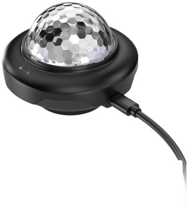 IVLAZLRG Luce a sfera da discoteca attivata dalla voce USB con remoto 2 pcs dj strobe night luce per atmosfera(EU Plug 2PCS)