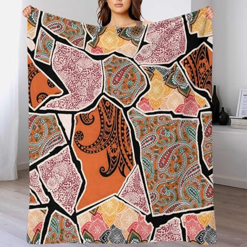 GDEKCIEAS Diseño Cachemir Manta De Felpa Manta De Franela Manta De Sofá con Impresión 3D Cobija Cómoda Microfibra para Niños Y Niñas Decorar 80x90inch(200x230cm)