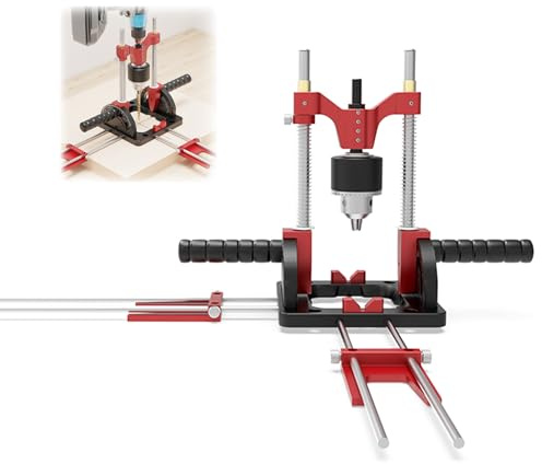 Guide de Perçage Multi-Angles, Support De Perceuse Avec Mandrin De Perçage Guide De Perçage De Précision Pour Perceuses électriques Réglable 0° à 60° pour Visseuse Sans fil et Perceuses