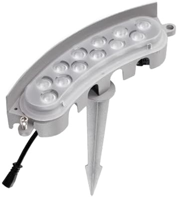 Lampada da esterno a forma di palma con cavo e spina, faretto LED da giardino giallo dorato da 12 W, 2000 K, espandibile, a incastro(AC220V,15SETS)