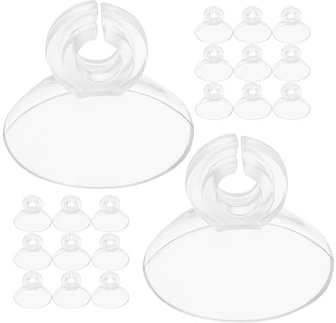 NESTINGHO 40pcs Transparent Aquarium Suction Clamp for Fish Tank Hose Holder Clips Suckers with Quick Position and Robust Stability Invisible Integration for Neat Pipe Tube Organization
