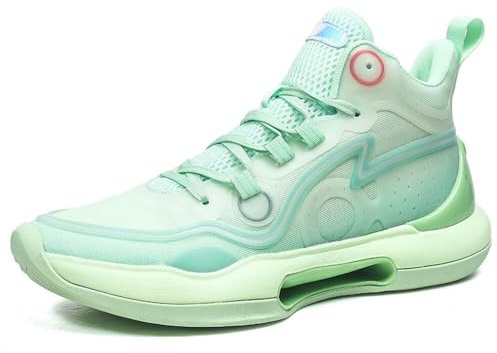 Unisex högtoppade basketskor andas lätt och bekväma for sportskor Skor för promenader(Green,37 EU)