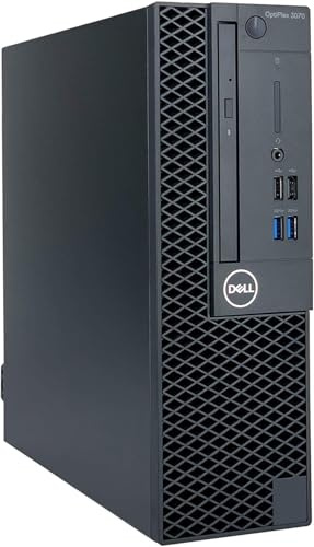 Dell Optiplex 3070 SFF Desktop-PC, Intel Core i3-9100, 8 GB RAM, 256 GB SSD, WiFi, Bluetooth, US-Layout, Windows 11 Pro (Generalüberholt)