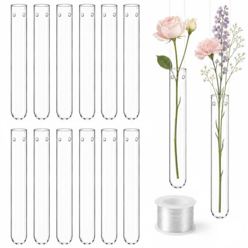 Forbabe 12 stycken provrör 20 x 150 mm för upphängning av blommor