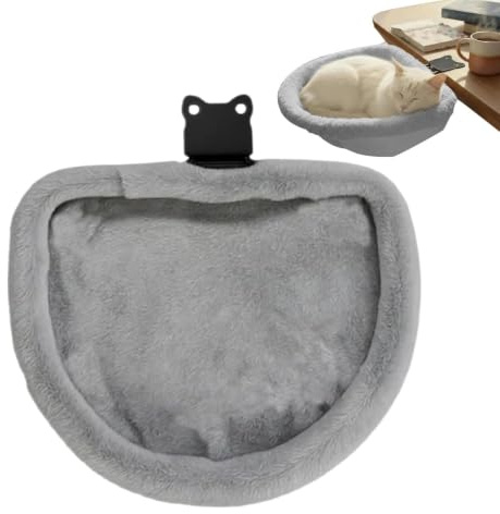 Hamaca para Escritorio de Gato,Percha Plegable Que Ahorra Espacio - Hamaca fijada al Escritorio - para Interior, Oficina en Casa, Sala de Juegos, Mesas, Estanterías, Puertas, Pequeño, Mediano,