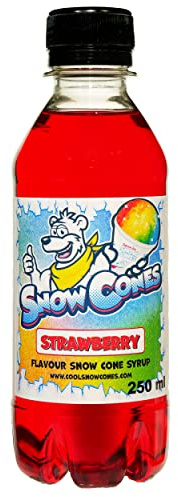 Slush Snow Cone Syrup - Compatible with ALL Slush Puppy Machines 250ml Bottles Pick Your Flavour (Strawberry)