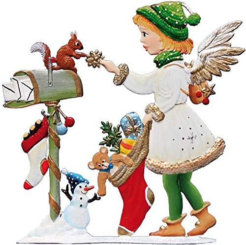 Wilhelm Schweizer Zinnfigur Engel mit Weihnachtsstrumpf Jahresengel 2015