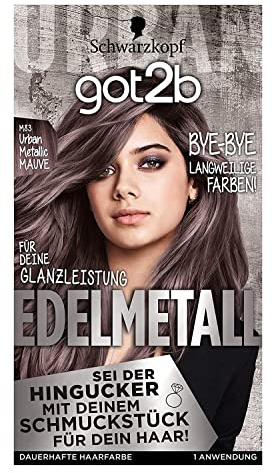 got2b Edelmetall M83 Urban Metallic Mauve Stufe 3 (3 x 143 ml), Haarfarbe mit Metall-Glanz-Booster für kühle, schimmernde Töne, Coloration mit Anti-Verblassen-Effekt