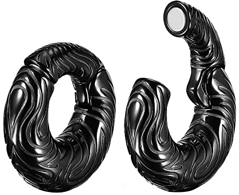 KOOBODY 0 g (8 mm) rostfritt stål magnetiska örhängen vikt för att sträcka öronlappar kvinnor män dinglande pluggar tunnel piercing smyckessats, Metall, Sandsten