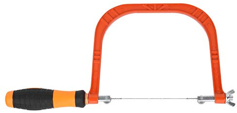 Estink Ausla Junior Hacksaw, 31 cm Aluminium Alloy Mini Hand Saw, U-Shape Coping Saw with Blade for Wood Cutting