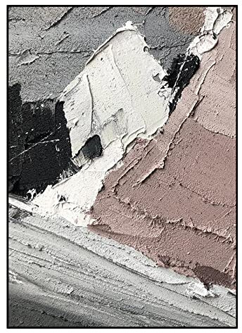 tymhrs Ölgemälde Handgemalt,Leinwand Acryl Gemälde Abstrakt Braun Weiß Grau Malerei 100% Handgemaltes Ölgemälde Auf Leinwand Moderne Wandkunst Bilder Für Zuhause Wohnzimmer Dekoration,16X24