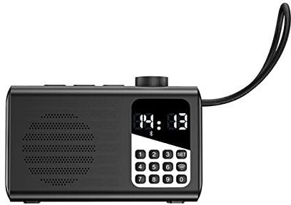 WiFi Internet Radio Bluetooth Speaker Portable Small Mini Walkman Player Card (Color : Black, Size : Bluetooth+WiFi version)