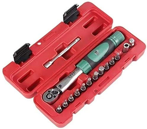 EXENXA Home 15 in 1 2-20Nm Set di Strumenti per la Riparazione di Chiavi dinamometriche per Kit di Strumenti Hardware per Biciclette Strumenti