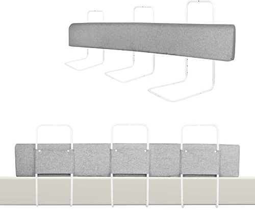 XMTECH Kinder Bettgitter Bettschutzgitter Bettumrandung Bettkantenschutz 40-60 cm Höhenverstellbar Kinderbettgitter Rausfallschutz für Kleinkinder und Babybett, Leinengrau 180cm
