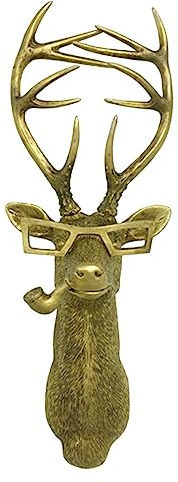 Tumotsit Cabezas Animales para Montaje en Pared | Arte Pared montado en la Pared con Cabeza Animal Resina,Escultura Cabeza Animal, decoración Que no se desvanece, Caja