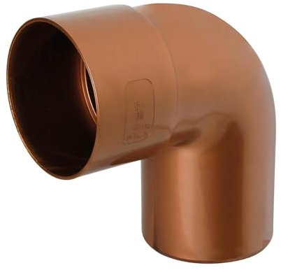 CURVA GOMITO IN PVC COLORE RAME Ø 80 87° CHIUSA PER TUBO PLUVIALE GRONDAIA GRONDA DAKOTA