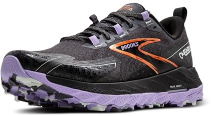 Brooks Women’s Cascadia 18 Mountain Trail Running Shoe - Ebony/Sweet Lavender/Copper - 6.5 Medium