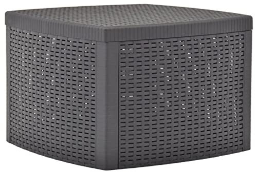 AUVYI Beistelltisch Mokka 54x54x36,5 cm Kunststoff Beistelltisch Outdoor Stehtisch Bistrotisch Esszimmertische Balkontisch Klein Sofatisch Wohnzimmer Coffee Table Camping Tisch